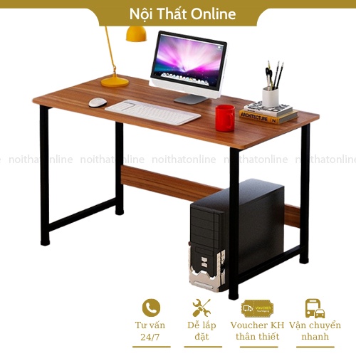 Bàn làm việc bàn máy tính kích thước 1m &amp; 1,2m khung thép sơn tĩnh điện lắp ráp dễ dàng dùng làm bàn làm việc bàn laptop