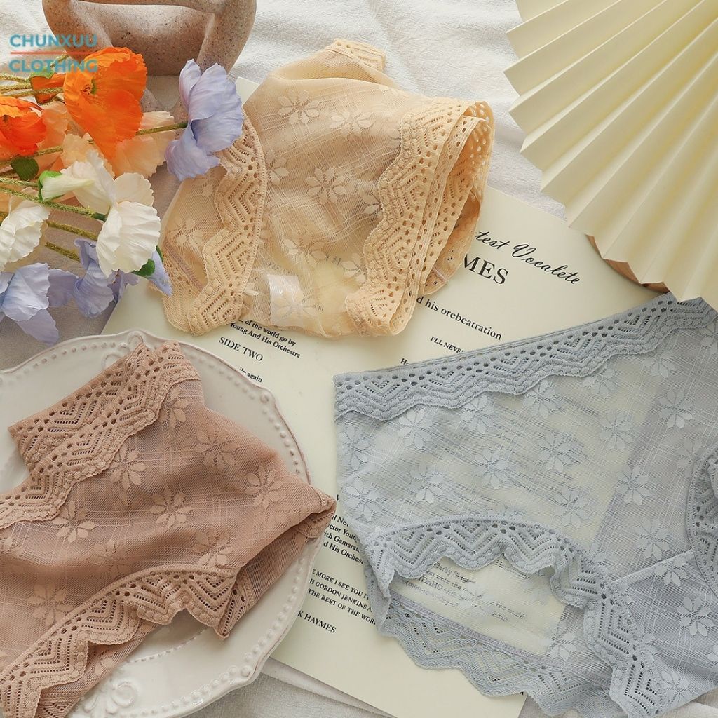 Quần lót nữ ren hoa Chunxuu cao cấp phối viền ngọt ngào - QC52