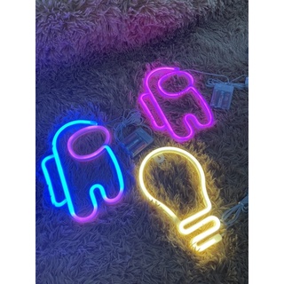 ĐÈN NEON TRANG TRÍ KIỂU AMONG US ĐÁNG YÊU