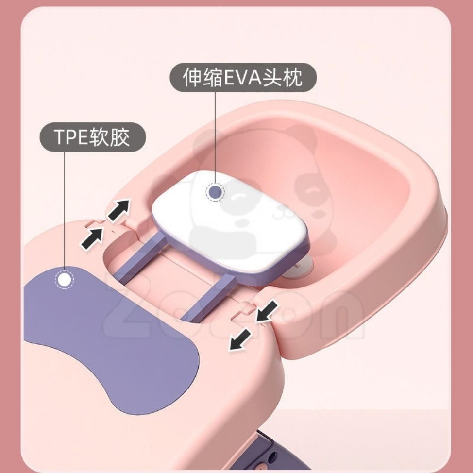 Ghế Gội Đầu Cho Bé Cỡ Đại Zozon Giường Gội Đầu Gấp Gọn Có Tay Vịn Nấc Điều Chỉnh