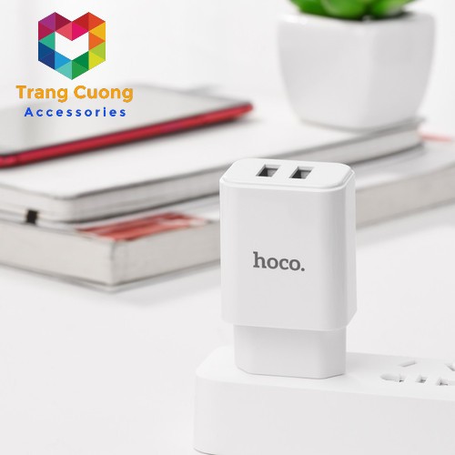 [CHÍNH HÃNG] Củ Sạc Hoco C62A - Cổng kép USB - Hàng Chính Hãng - BẢO HÀNH 12 THÁNG