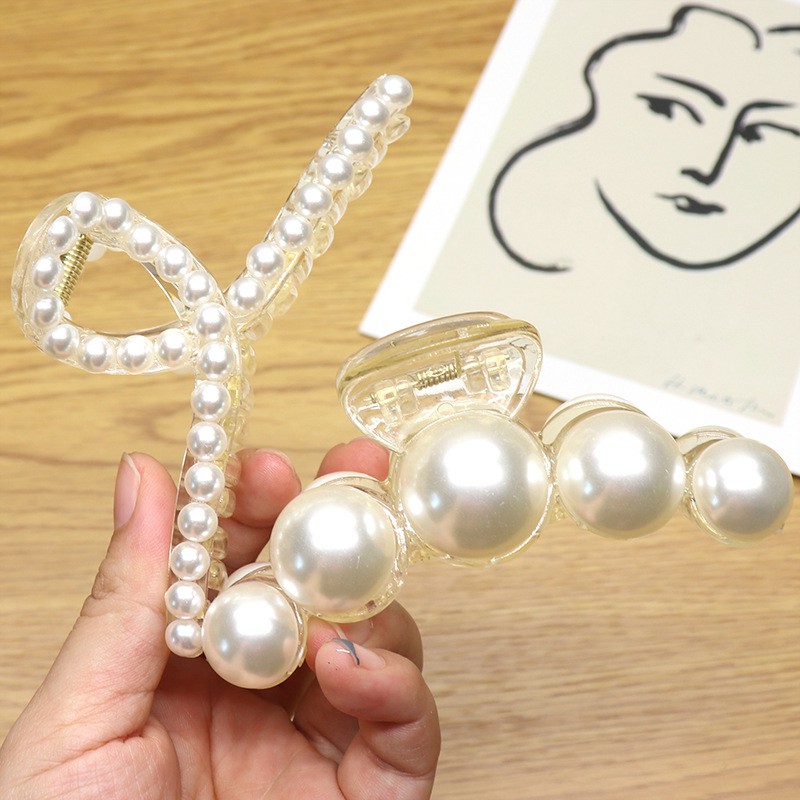 Kẹp Tóc Đính Ngọc Trai Phong Cách Hàn Quốc Thanh Lịch