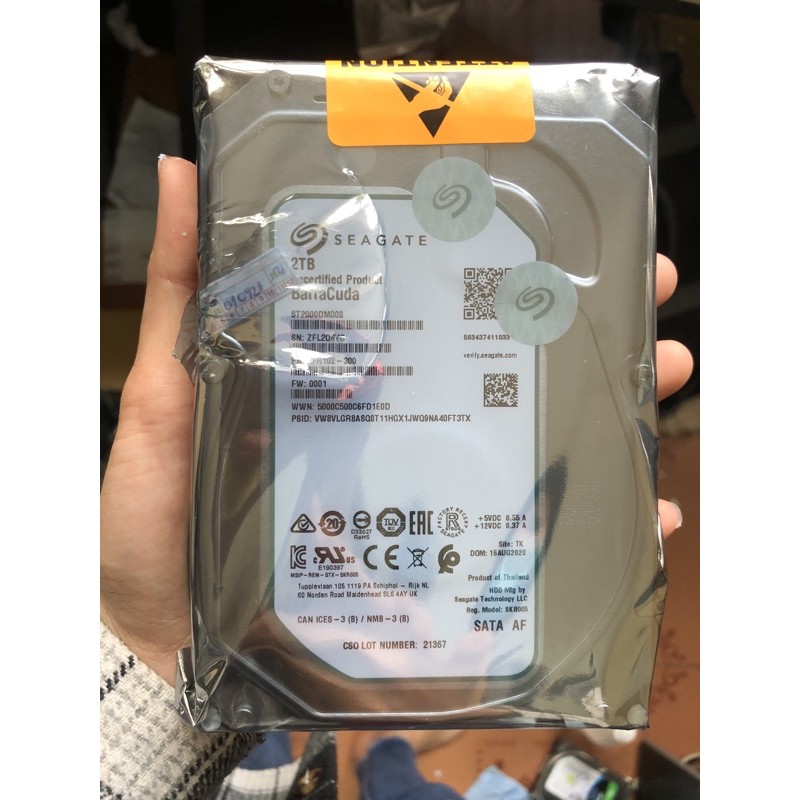 HDD Seagate Barracuda 2TB Chính hãng-BẢO HÀNH 2 NĂM