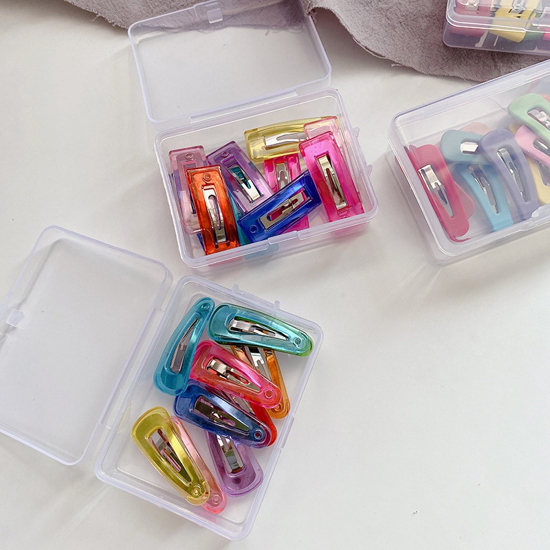 Set 10 kẹp tóc màu trái cây nhám dễ thương