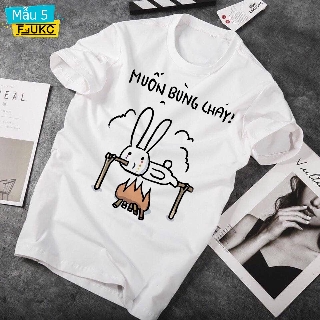 Áo Đôi Du Lịch Thỏ Bảy Màu Siêu Áo Đôi Dành Cho Bạn Thân Nữ Đồ Đôi Đẹp Nhất F712L11