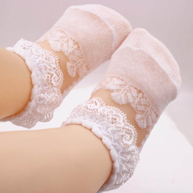 Vớ Công Chúa Bằng Cotton Phối Ren Đính Nơ Dễ Thương Cho Bé Gái
