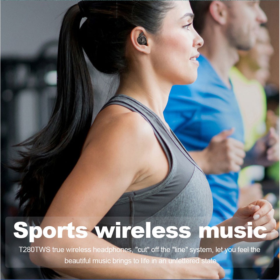 T280 TWS Wireless Bluetooth Earphone Sports Earbuds Bass Headphones Waterproof Headset Boombox Charging Case