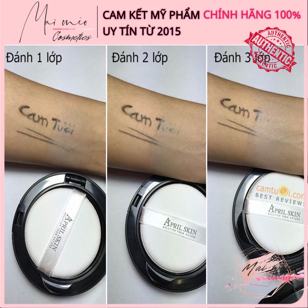 Phấn Nước- Cushion April Skin Che Phủ Tốt, Dưỡng Ẩm Cho Lớp Nền Hoàn Hảo