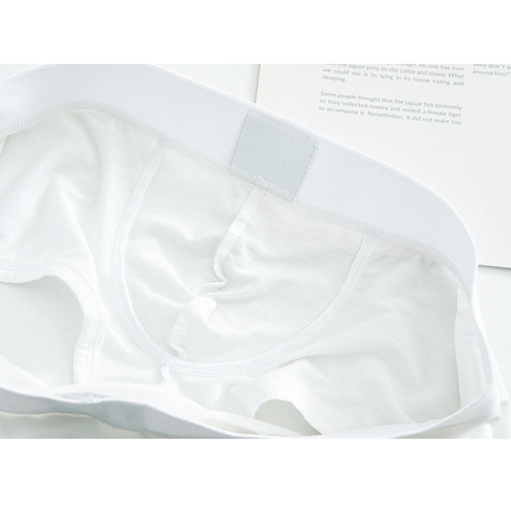 QUẦN LÓT NAM - Dạng Boxer Basic Trơn LOGO - Form Chuẩn - Cotton Mịn