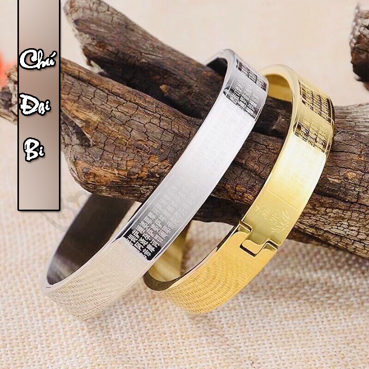 Sỉ vòng tay titan khắc Chú Đại Bi hình tròn màu trắng đẹp, không đen - Đem lại bình an may mắn cho người đeo