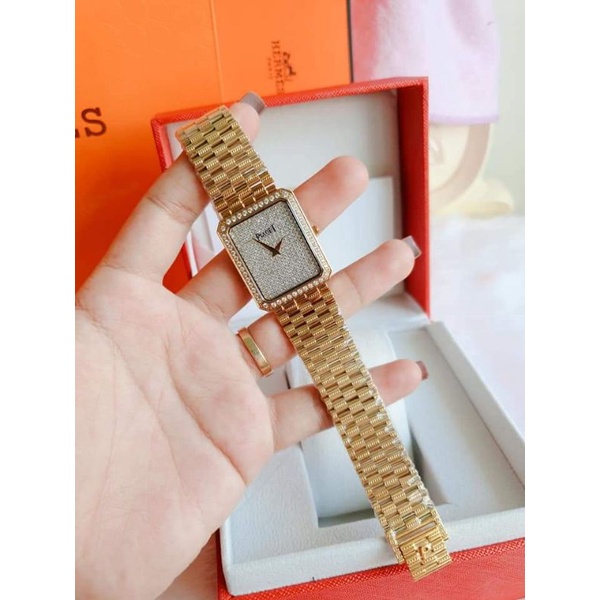 Đồng Hồ Nữ PG piaget mặt chữ nhật đính đá