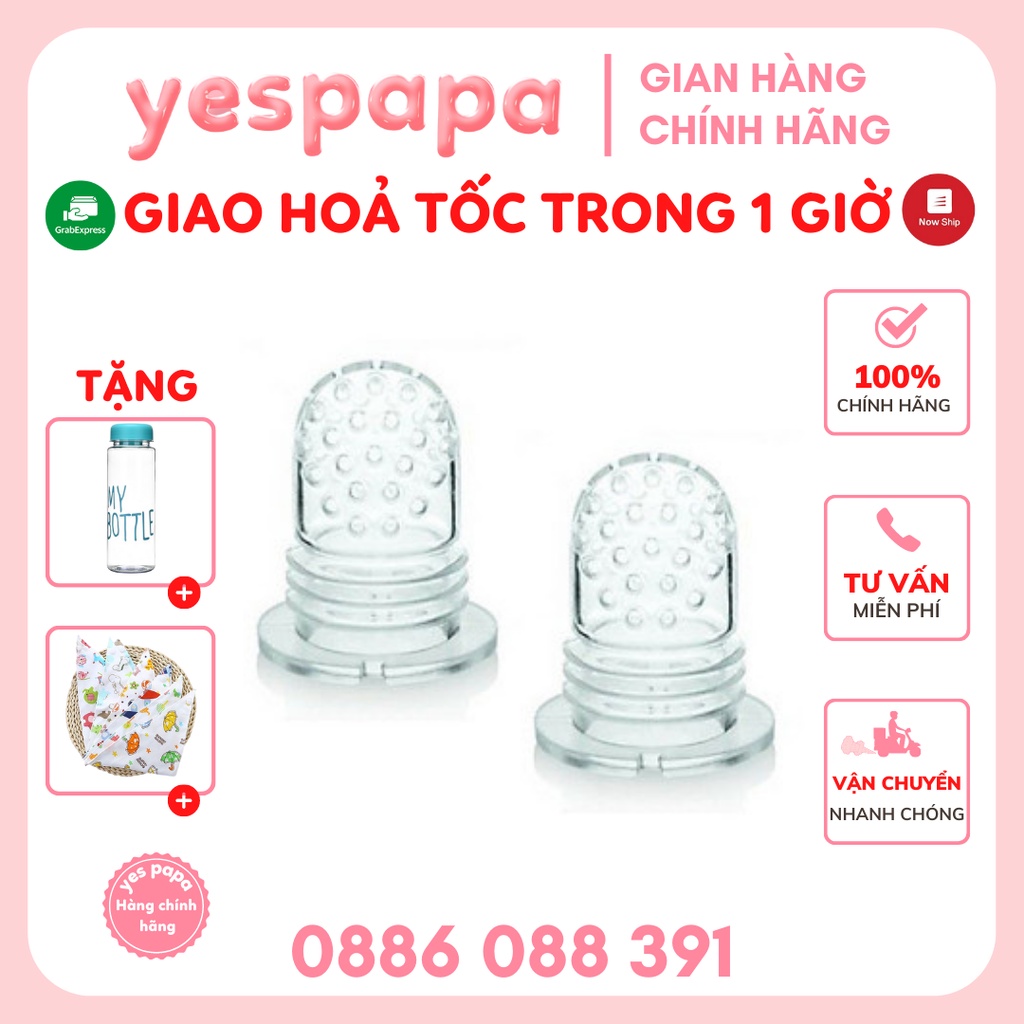 Bộ 2 Ti Rời Silicone Size M Thay Thế Túi Nhai Chống Hóc Kidsme Cho Bé Từ 4 Tháng Tuổi - Ăn Dặm Chủ Động