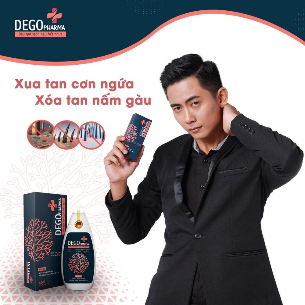 Combo 4 Dầu Gội Đầu Sạch Nấm Da Đầu DEGO PHARMA 80ml - Dứt Điểm Gàu Ngứa &amp; Vảy Nến - Á Sừng