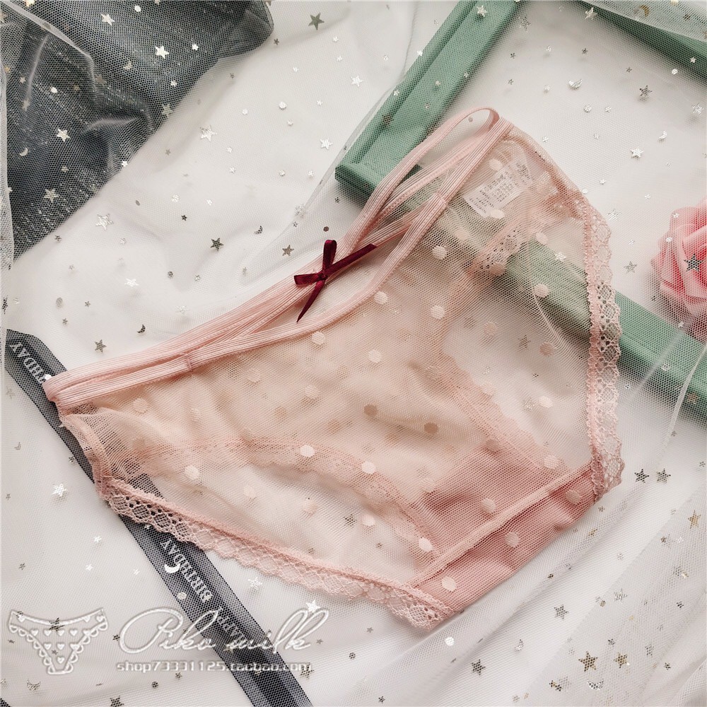 QUẦN LÓT LƯỚI CHẤM BI VANVENE DÂY SAU ĐAN CHÉO PHỐI NƠ XINH XẮN QUẦN CHIP NỮ THÔNG HƠI THOÁNG MÁT Q720 | BigBuy360 - bigbuy360.vn