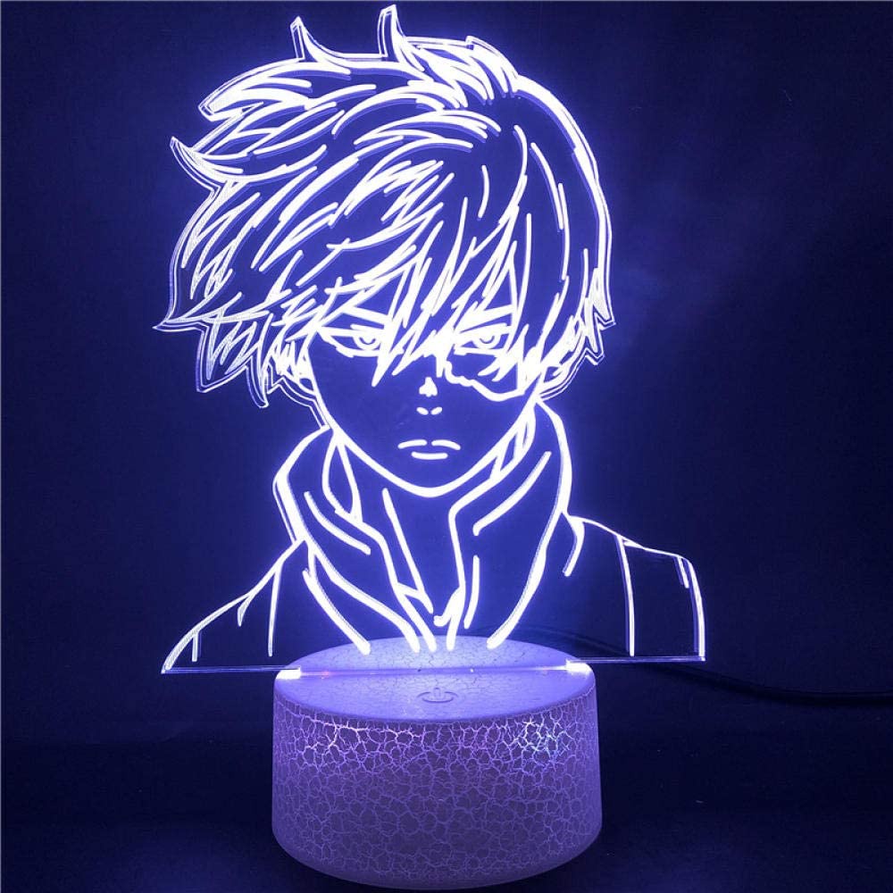 Đèn Ngủ Led 3d Hình Nhân Vật Anime My Hero Academia Shoto Todoroki Trang Trí Phòng Trẻ Em