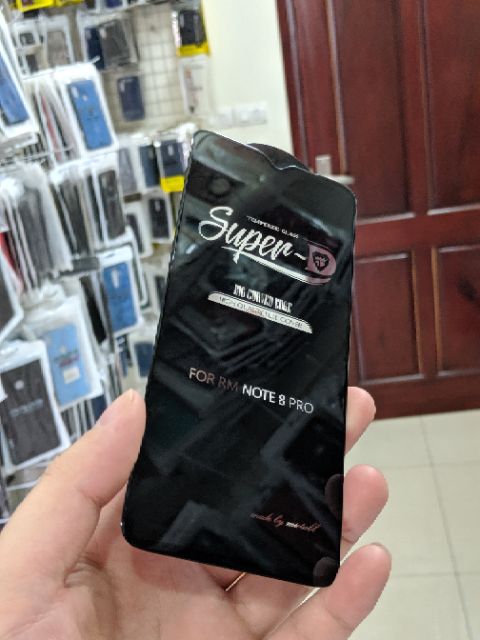 Cường lực Super D Redmi Note 8 Pro / Oppo Realme 5 / A9 2020 Full màn viền mỏng bóng mượt