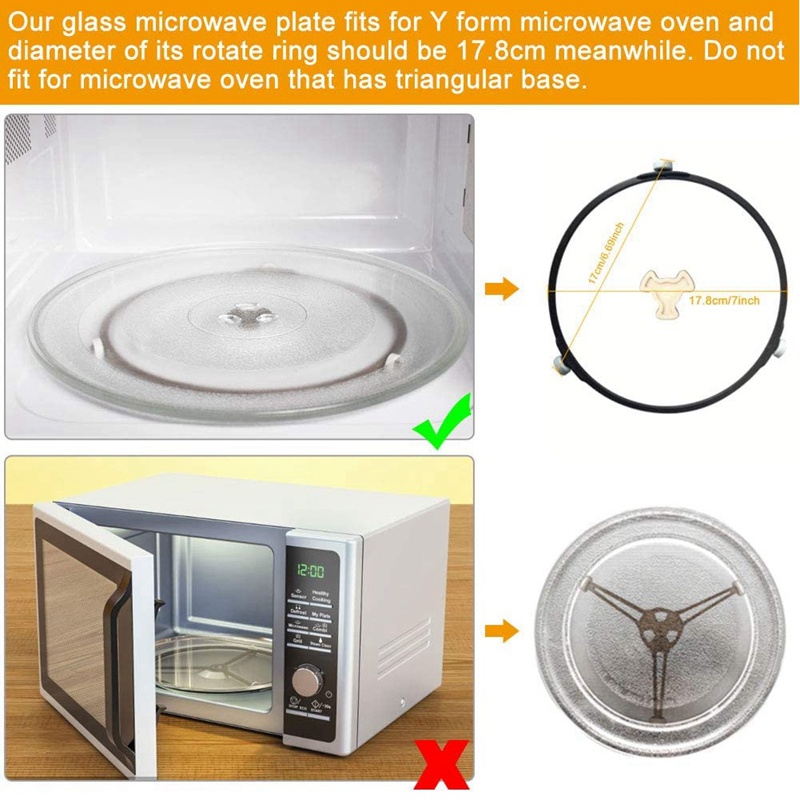 Đĩa Thủy Tinh Tròn Bền Bỉ Thông Dụng Cho Lò Vi Sóng