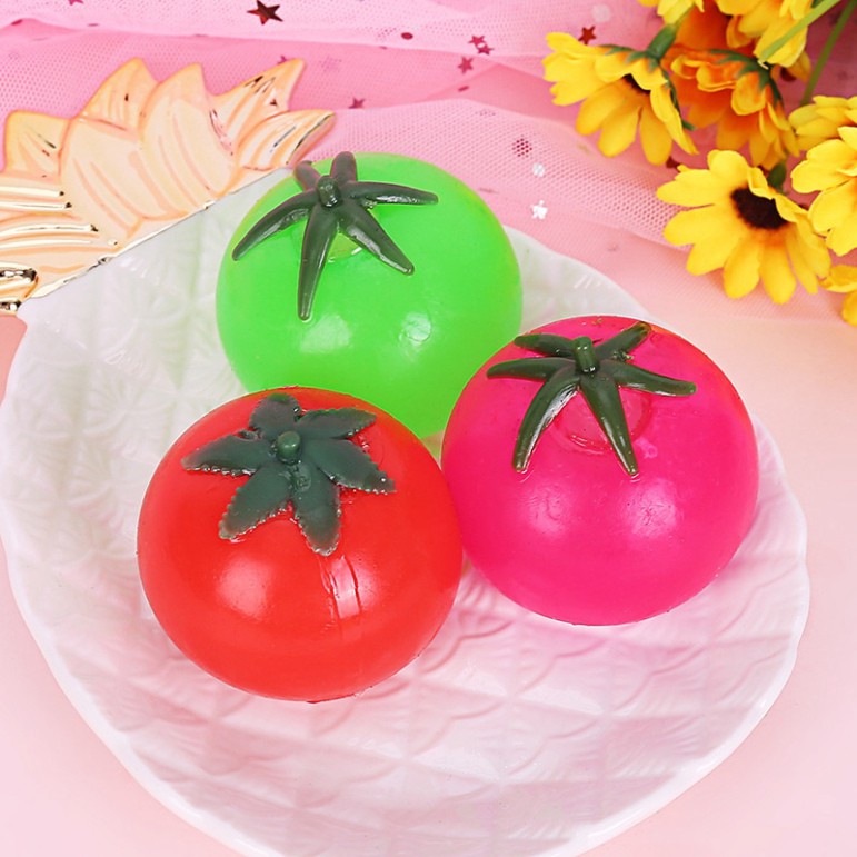 GUDETAMA SQUIShY Quả Cà Chua Đỏ Hồng Xanh bóp trút giận đáng yêu mochi slime xả stress giảm căng thẳng