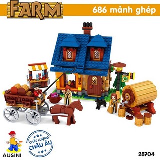 Đồ Chơi Lắp Ráp Ausini 28704 Nông Trại Vui Vẻ - Sản Xuất Nước Trái Cây
