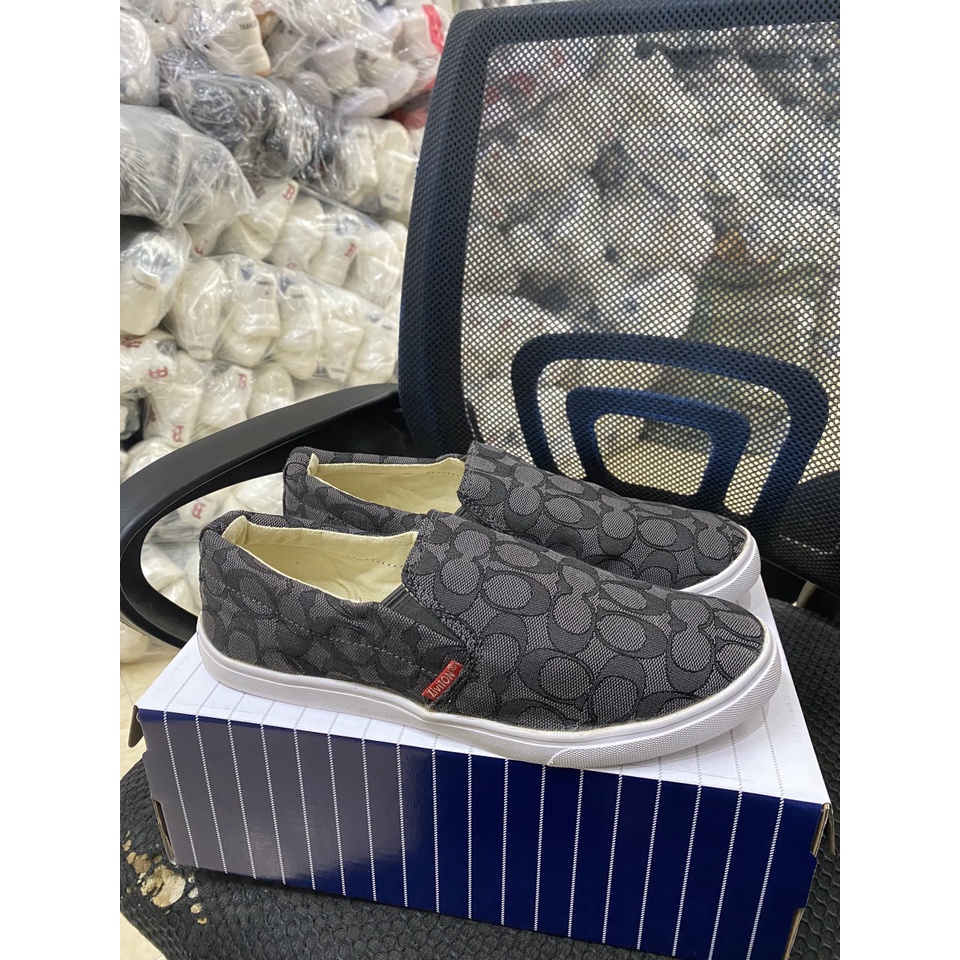 giày lười vnxk xin xám đen