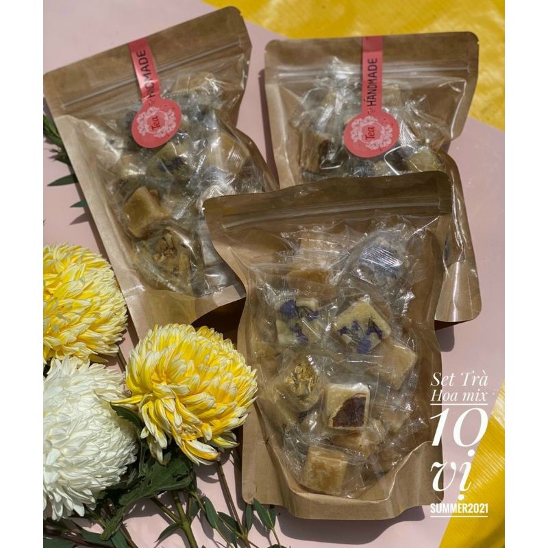 [Mã 156FMCGSALE hoàn 8% đơn 500K] TÚI 10 MẪU TRÀ HOA GÂY NGHIỆN