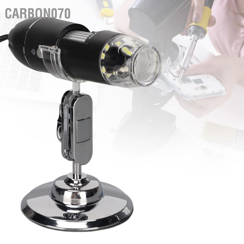 Carbon070 Kính hiển vi kỹ thuật số 3 trong 1 loại C Micro USB 8 LED có thể điều chỉnh Độ phóng đại 50x ‑ 1600x cho cửa sổ
