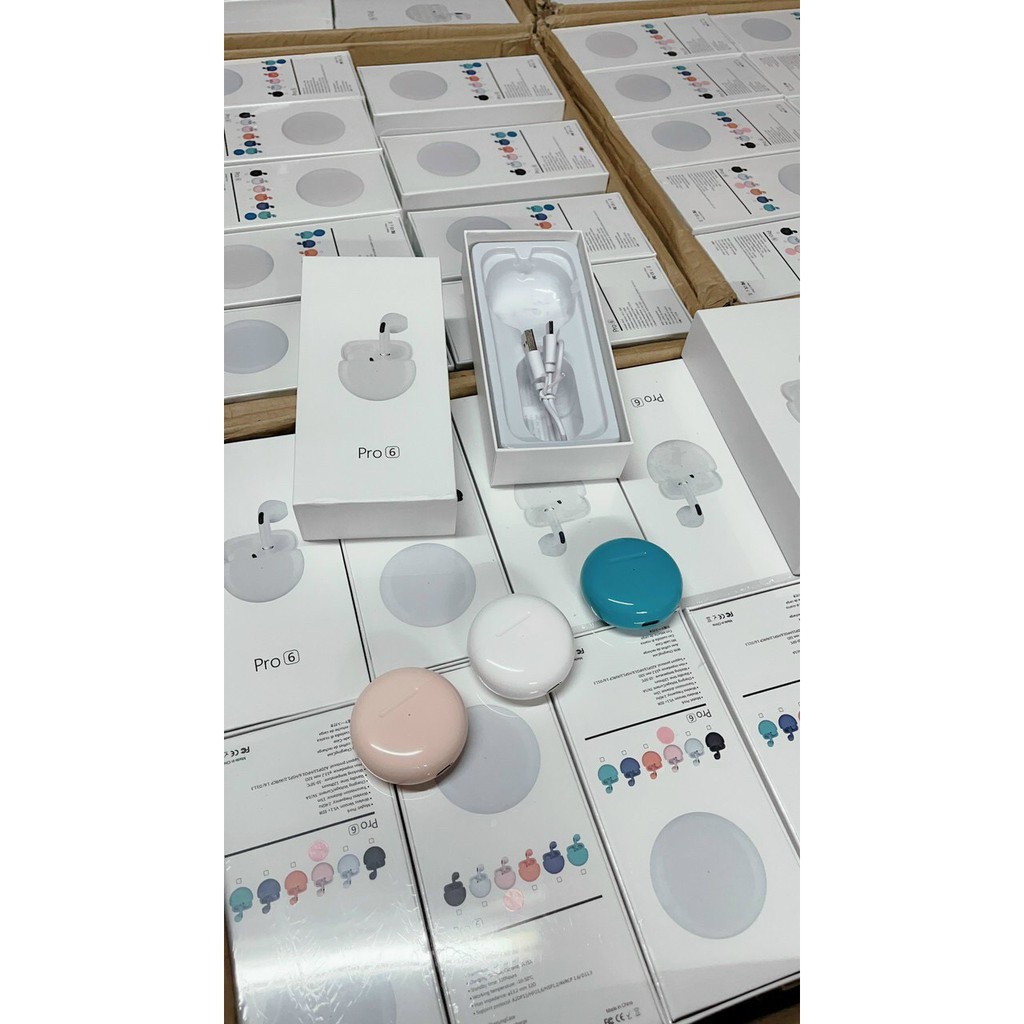 Tai Nghe Không Dây Pro 6 TWS Kết Nối Bluetooth Với Mic