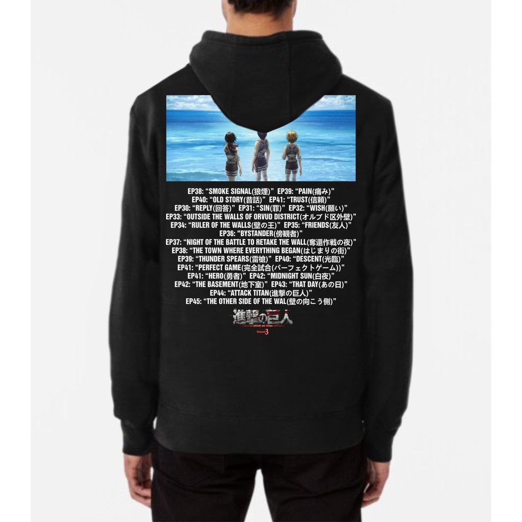 Áo Hoodie In Hình Attack On Titan Shingeki No Kyojin Season 3