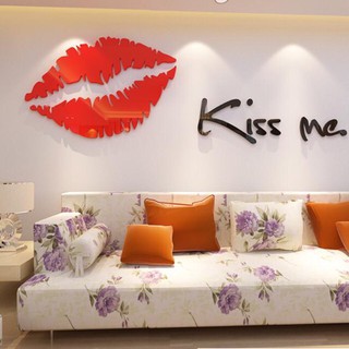 Tranh dán tường mica dán nổi - Kissme, tranh trang trí phòng khách, ngủ, tiệm nail, mi spa