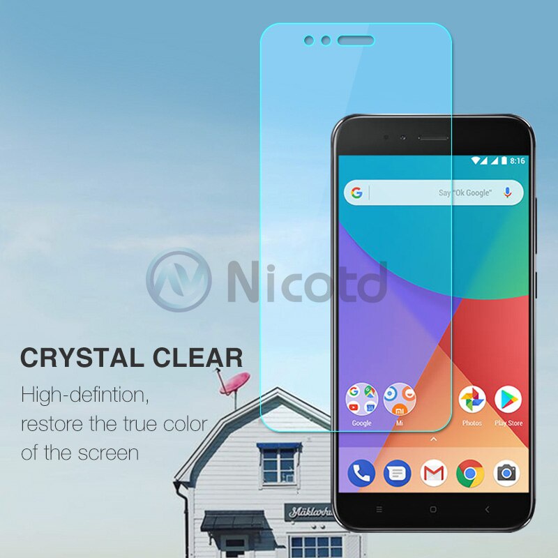 Nicotd 2.5D 9H Premium Tempered Glass For Xiaomi Mi A1 / 5X Screen Protector Toughened protective film For Xiomi Mi A2 lite / 6X