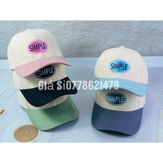 Mũ lưỡi trai - nón kết hàn quốc phối màu thêu chữ cực chất đậm chất thời trang