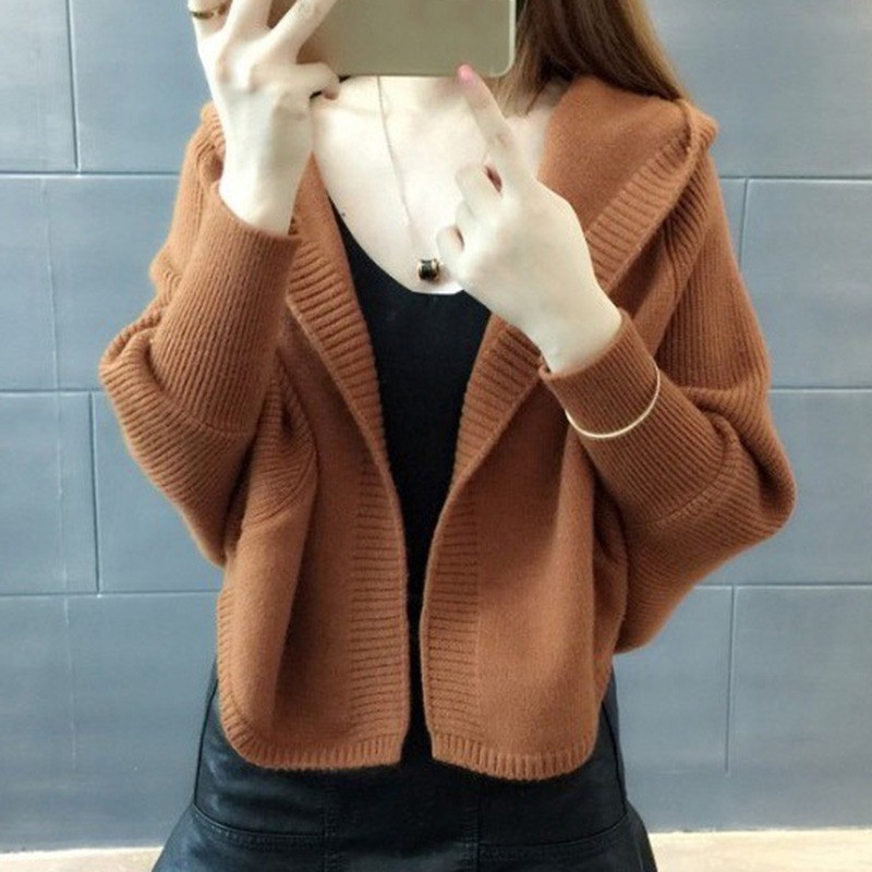 Áo Khoác Cardigan Dệt Kim Thiết Kế Dáng Rộng Thoải Mái