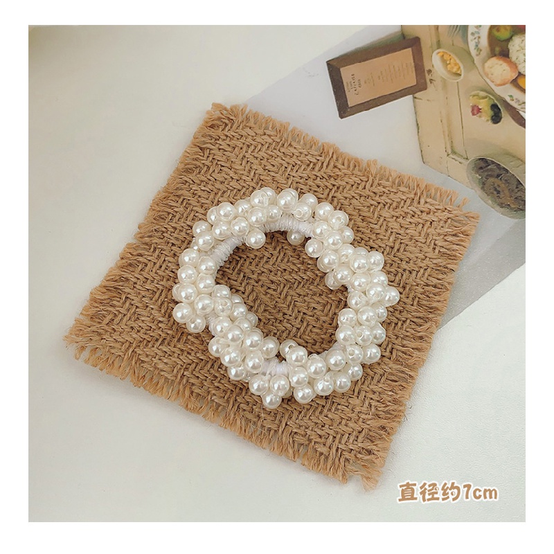 Mới Dây Cột Tóc Đính Ngọc Trai Đơn Giản Phong Cách Hàn Quốc