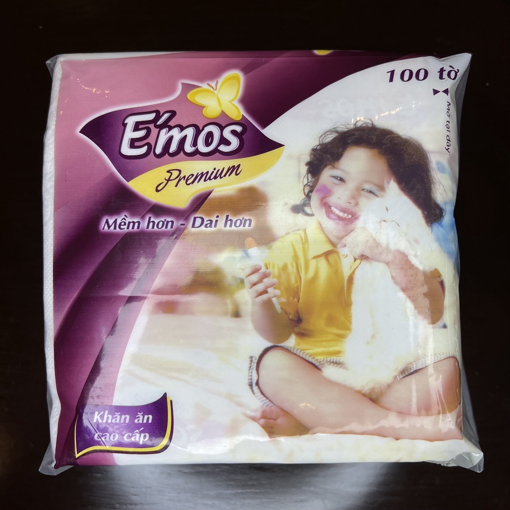 Khăn giấy vuông EMOS tím 100 tờ