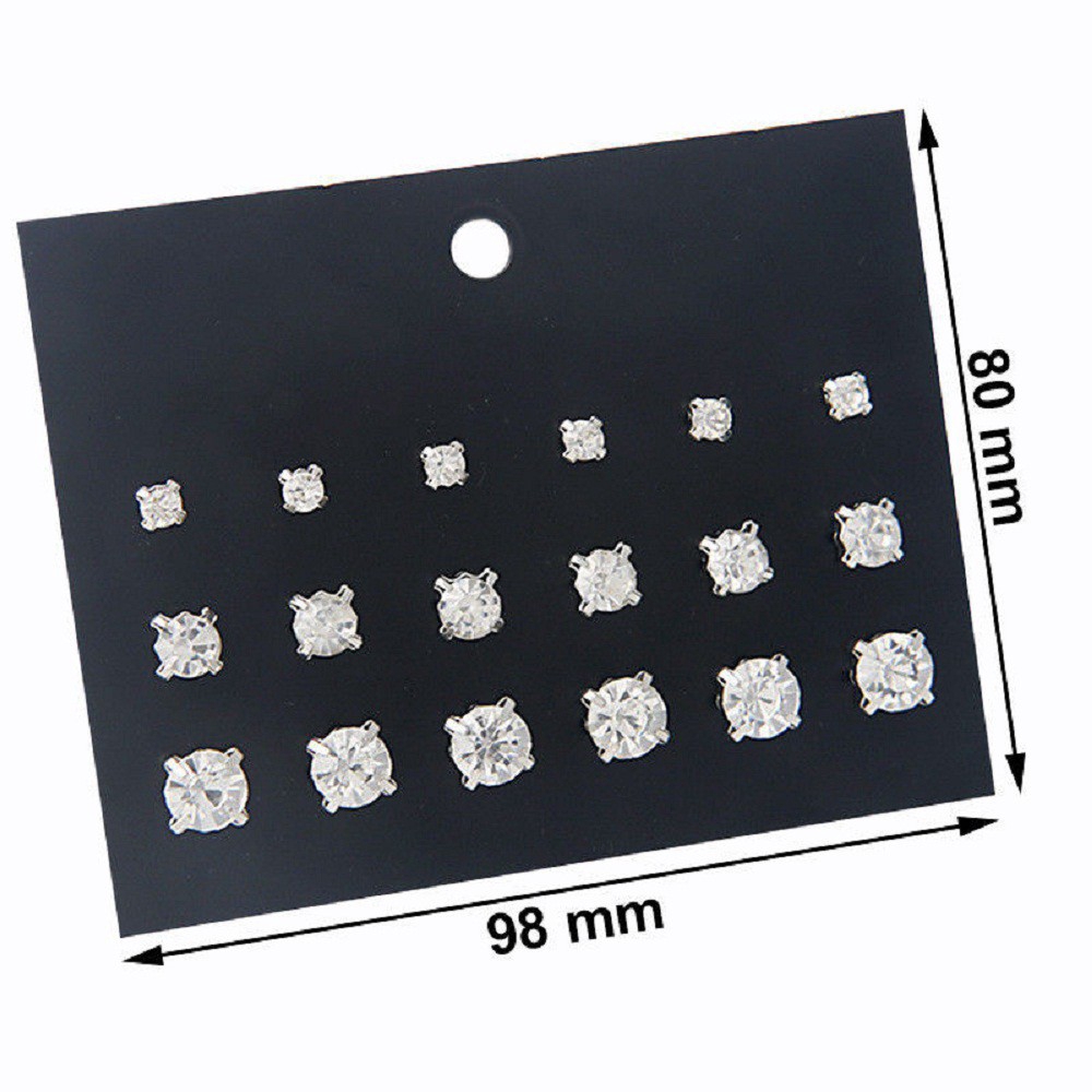 Bộ 9 đôi khuyên tai đính pha lê giả phong cách xu hướng Hàn Quốc thời trang cho nữ