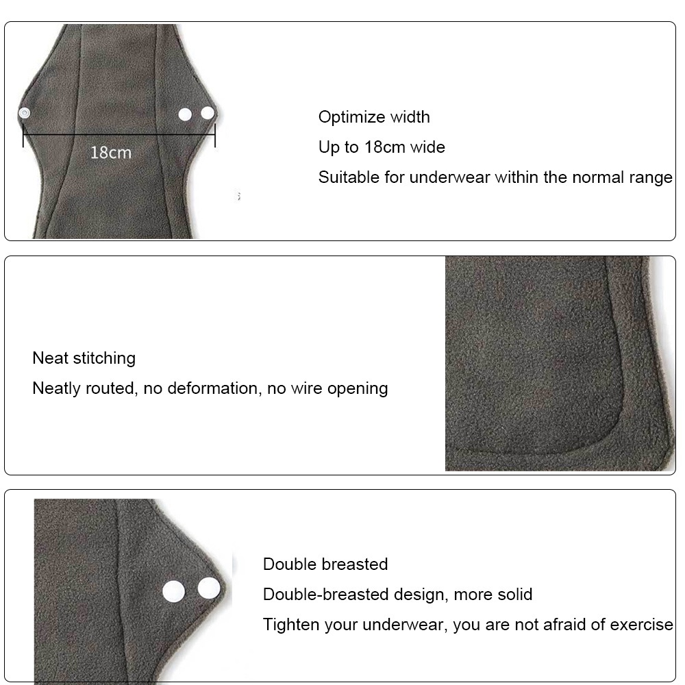 Tấm lót vệ sinh chống thấm nước bằng cotton than tre có thể tái sử dụng