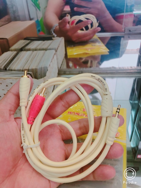 Dây 3.5 Ra 2 Đầu Bông Sen Honjianda 1.8M Dây Xịn