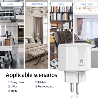 Smart Plug 16A WIFI Wireless Remote Socket No Gateway Voice Control EU Home Fire Retardant PC Smart Power Socket