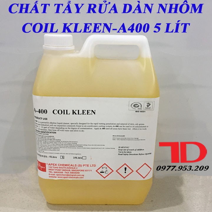 Chất tẩy rửa dàn nhôm COIL KLEEN A400 5 lít