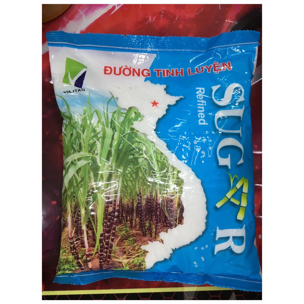 Combo 2 kg đường trắng ,vàng Vilitas túi 1kg date 06/2024
