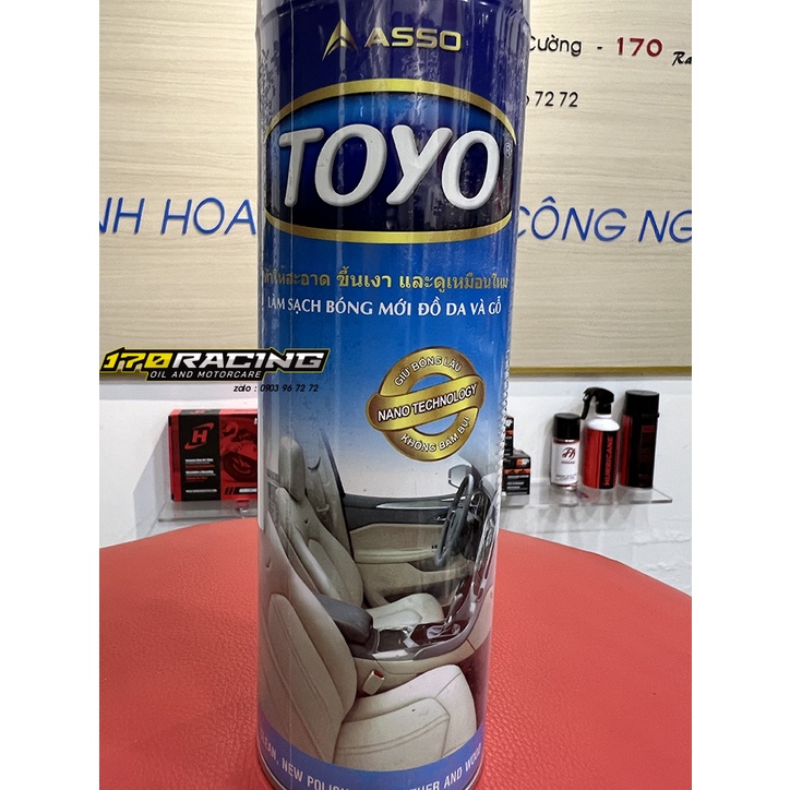 Chai Xịt ASSO TOYO Bảo Vệ Làm Sạch , Làm Bóng Mới Đồ Gỗ , Đồ Da Dung Tích 500 ML