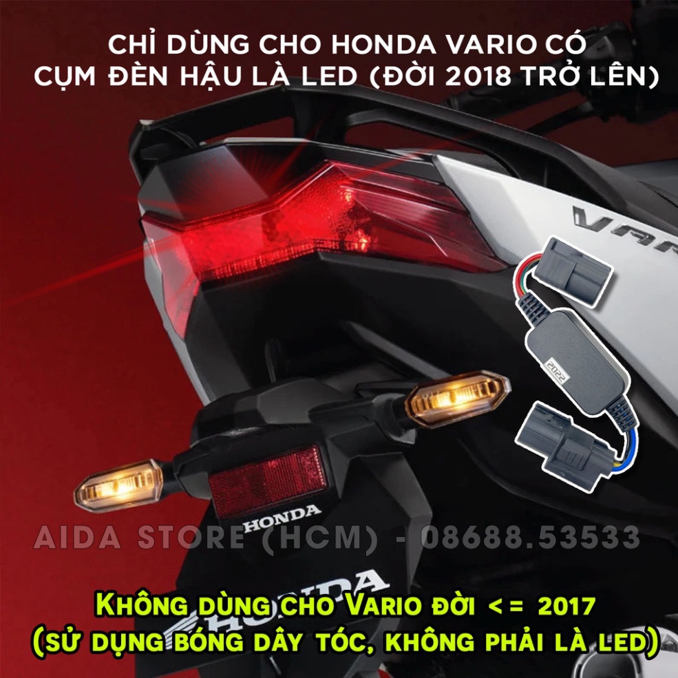 Mạch Chớp Stop F1 Cho Xe Honda Vazio 2018 Vario2019 Vario2020 Vario2021 Vario2022 Vario2023  Nhiều Chế Độ Jack Zin