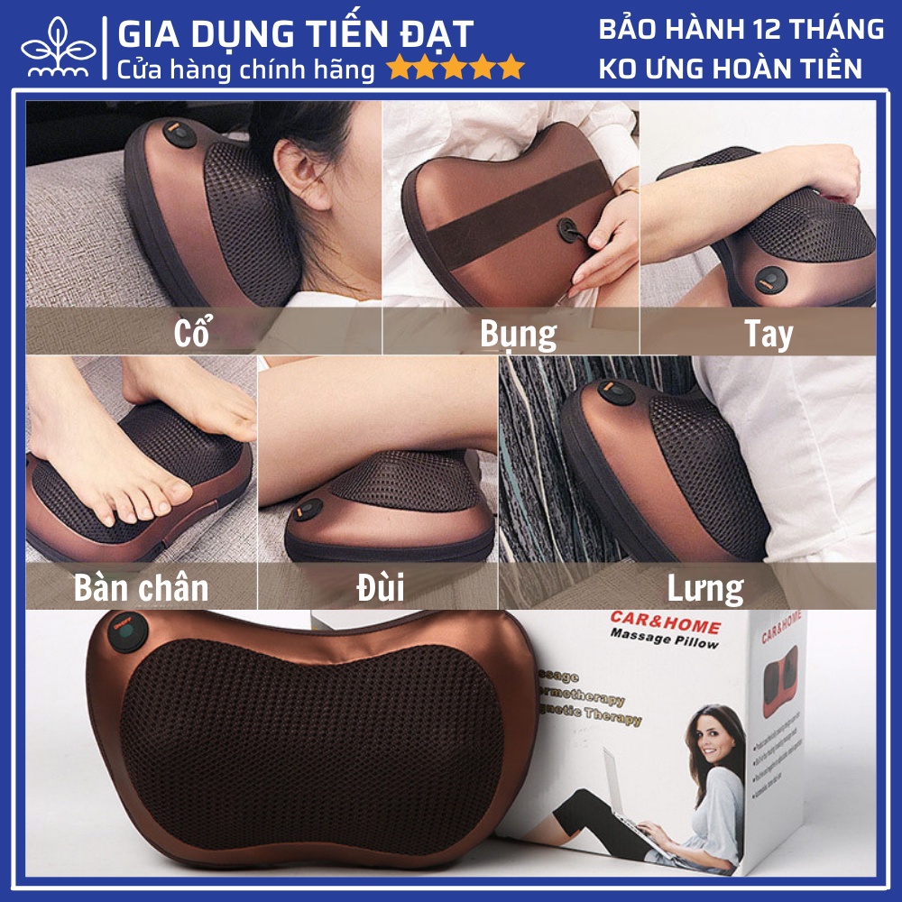 Máy massage cổ vai gáy chườm nhiệt gối massage cao cấp - Quà tặng ý nghĩa cho ông bà bố mẹ người thân