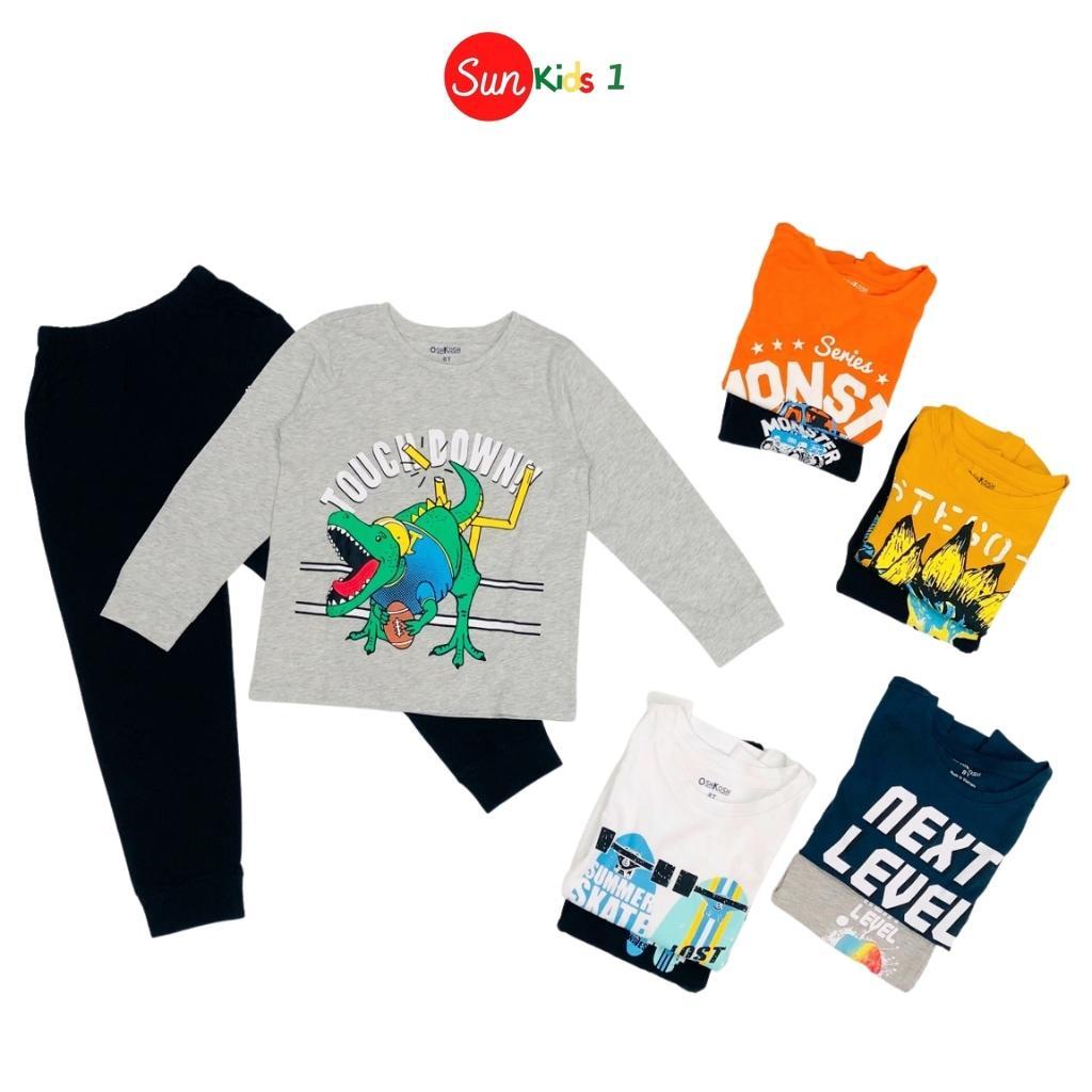 Bộ thu đông bé trai, đồ bộ bé trai, chất cotton, size 10-16 - SUNKIDS1