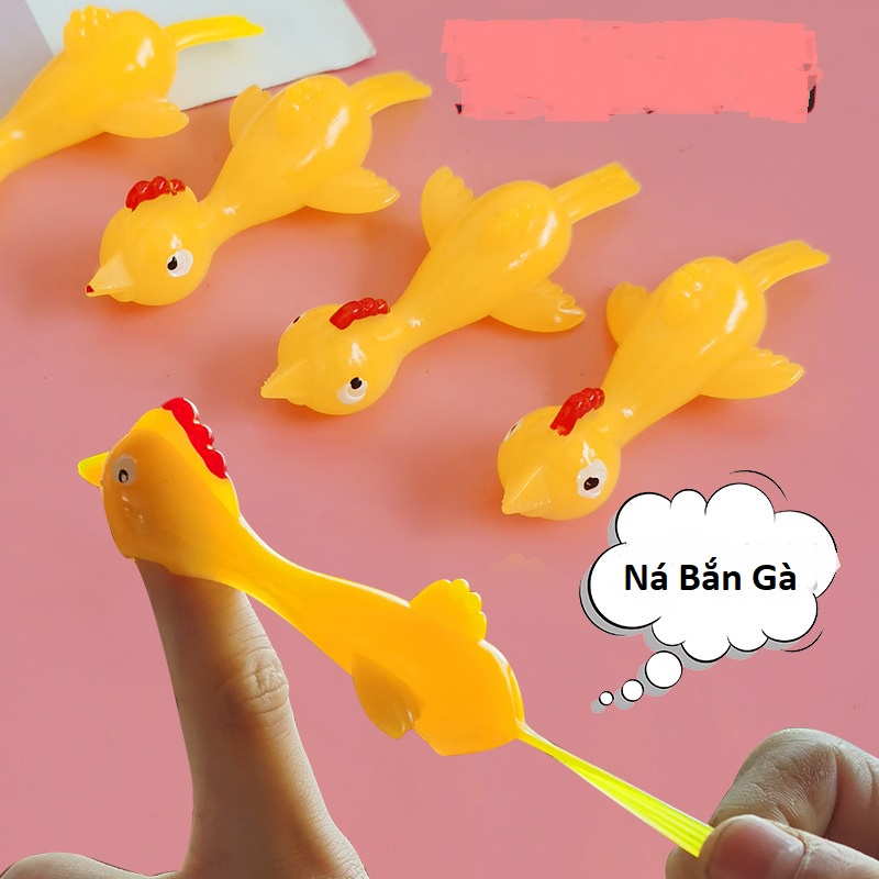 Đồ chơi ná bắn mô hình chú gà cho bé giúp trẻ em vận động vui chơi giảm stress