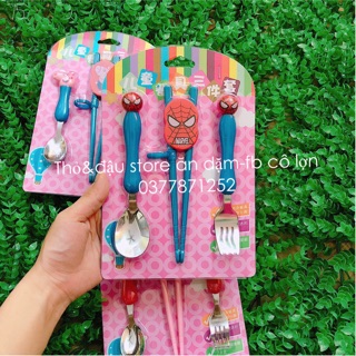 Set thìa dĩa đũa peppa pig cho bé