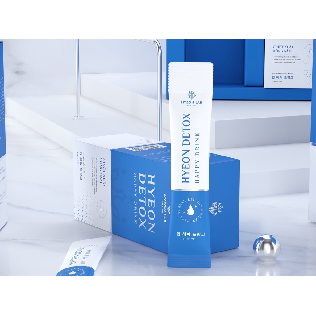 Nước Uống Hyeon Detox Happy DrinK [HYEON LAB] Giúp Giải Rượu, Giải Độc, Làm Mát Cơ Thể, Đẹp Da, Đẹp 