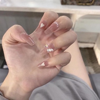 nail box  thạch đính nơ hologram vẽ trái tim trắng