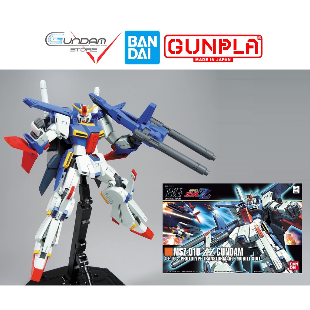 Mô Hình HG ZZ Gundam MSZ-010 Bandai 1/144 HGUC UC Đồ Chơi Lắp Ráp Anime Nhật