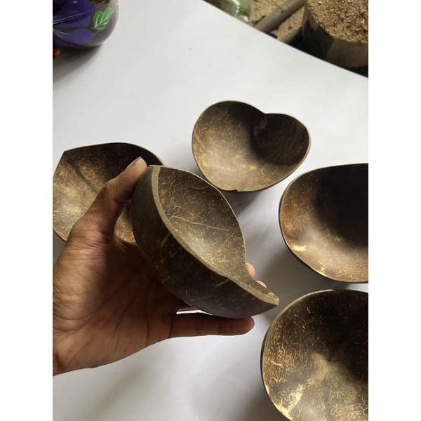 Dĩa gáo dừa hình tim